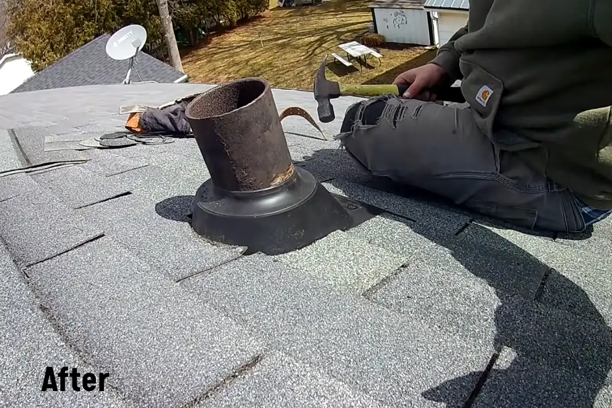 Repaired roof vent pipe and flashing in Lakewood Village, Sunnyvale, CA